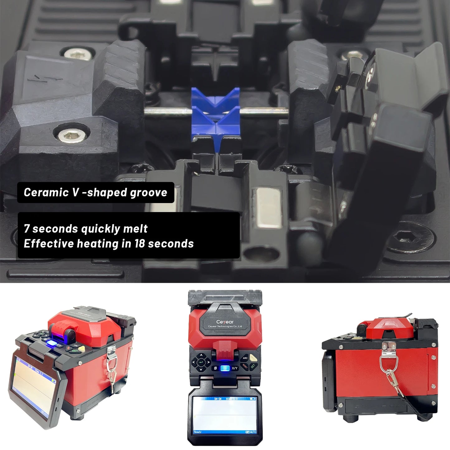 Ceyear6481B1+ Fiber Optic Fusion Machine Professional Optical Communication Equipment for Efficient Connectivity