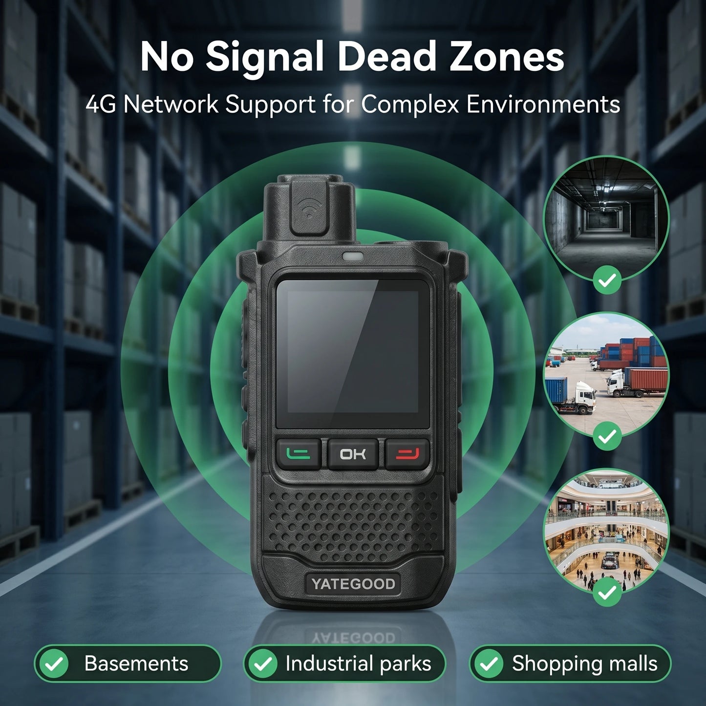 YATEGOOD Global G650 Walkie Talkie GPS 4G 5G 3G Long Standby Portable More than 5000KM Network 4G 5G