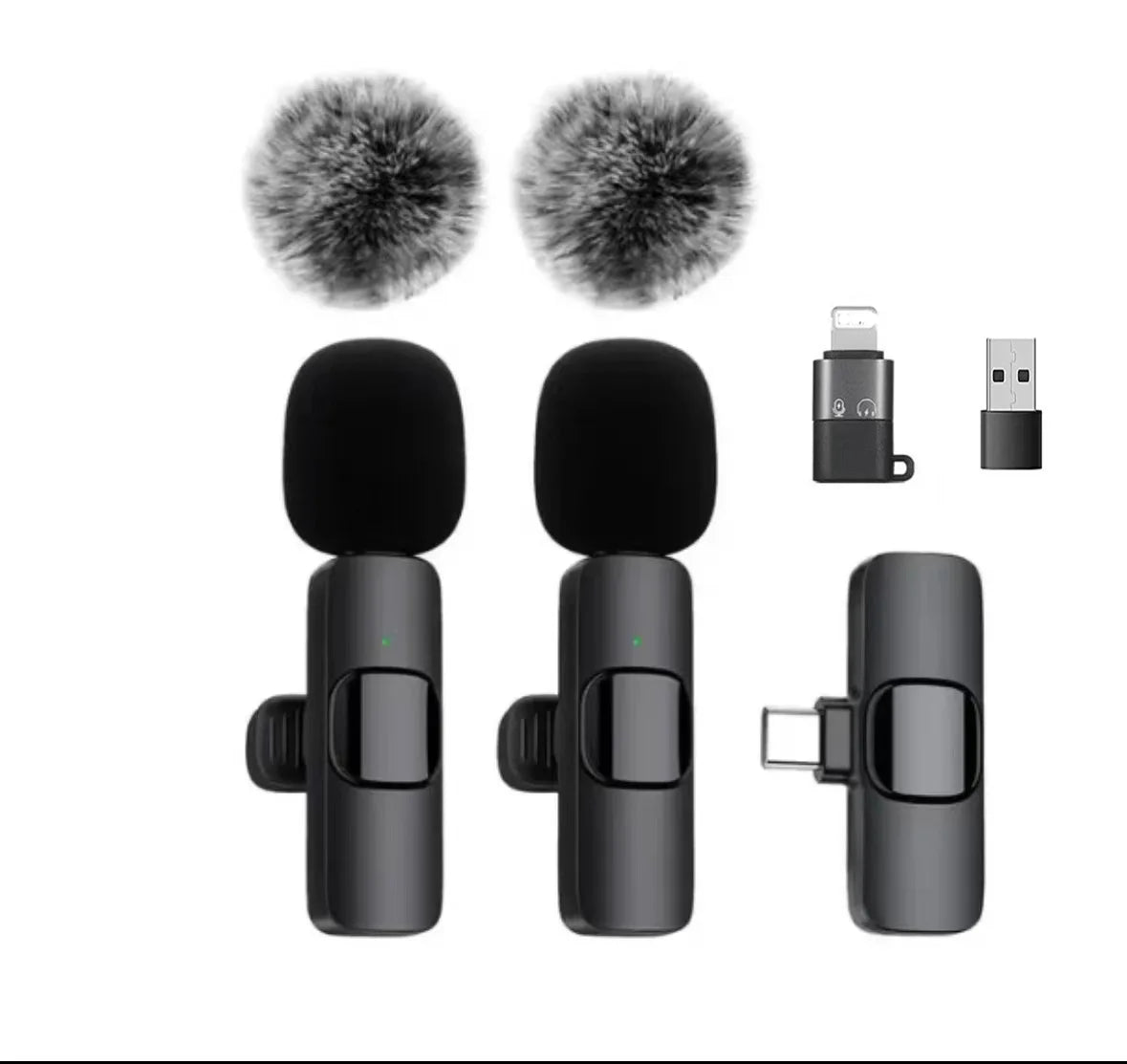 Mini Portable Wireless Lavalier Microphone for Live Broadcast Gaming Audio Video Recording iPhone Android