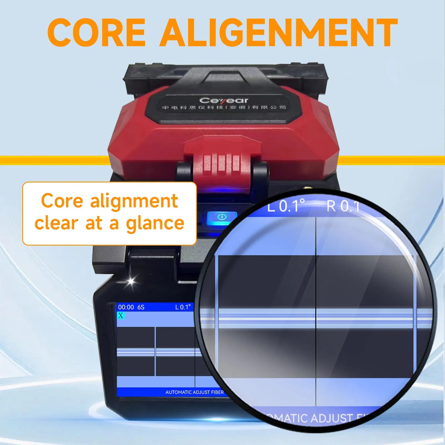 Ceyear6481B1+ Fiber Optic Fusion Machine Professional Optical Communication Equipment for Efficient Connectivity