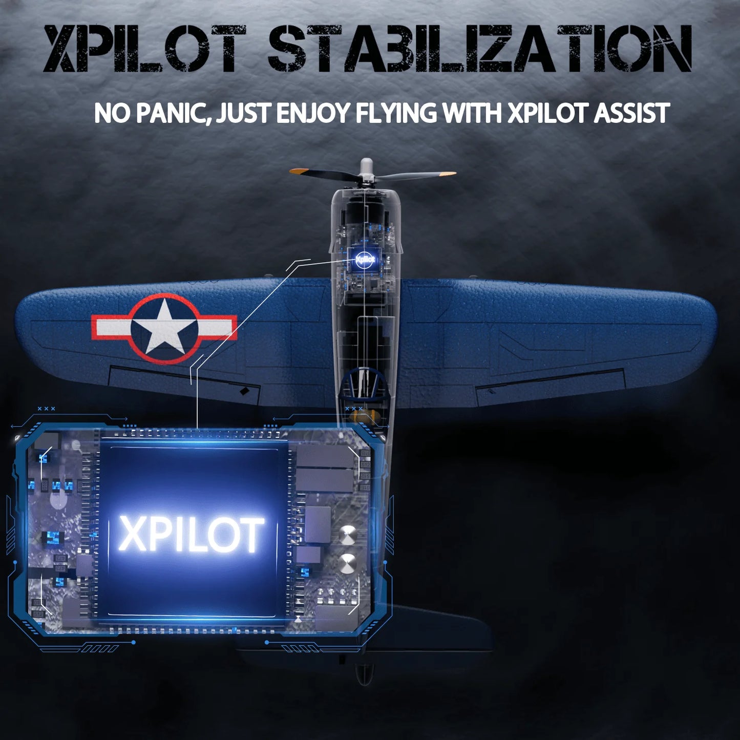 Volantexrc Brushless 500mm F4U Corsair RC Planes for Adults,Upgraded 4-CH RTF RC Plane,One-Key Aerobatic,Ideal for Outdoors Gift