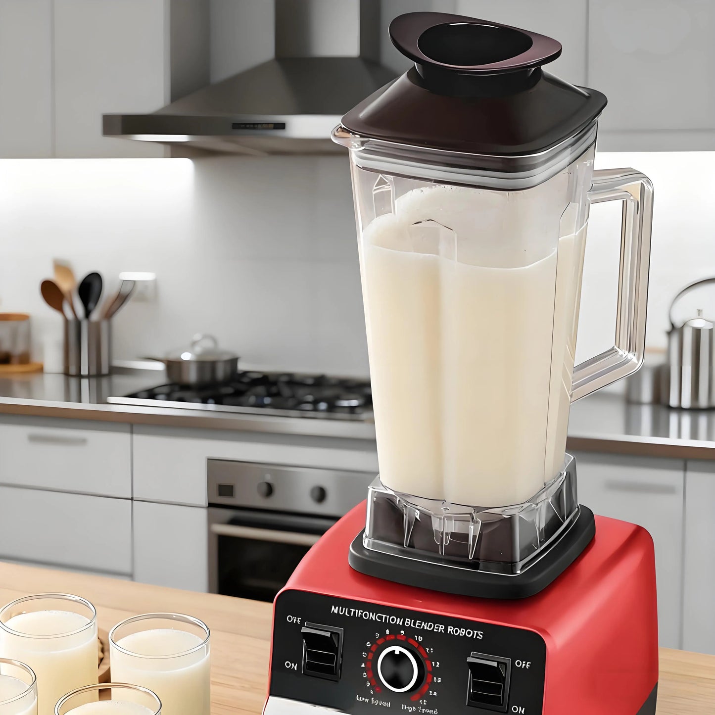 2-in-1 Professional Blender & Mixer - 2L High Power Ice Crusher, Smoothie Maker, Soy Milk & Food Processor for Home Kitchen