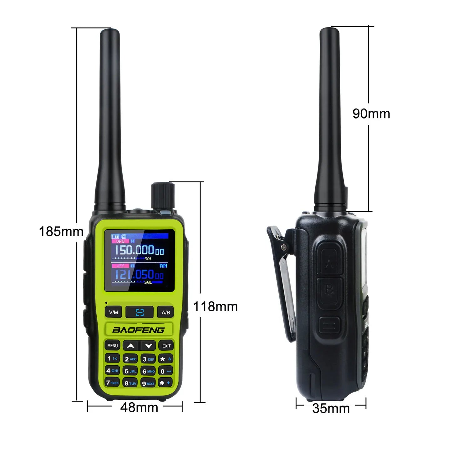 2PCS/Pack Baofeng UV-5R Mini Dual Band Dual PTT Walkie Talkie 5RMINI Air Band Rx 5W Compact  VOX FM Amateur Radio Type-C Charge