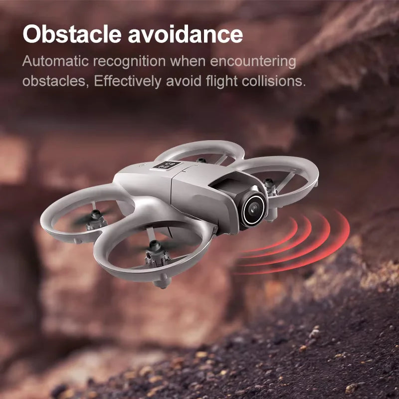 NEW 2026 Mini Foldable Drone With Lights 4K Aerial Photography Cameras Optical Flow Positioning Quadcopter Helicopter Dron Toys