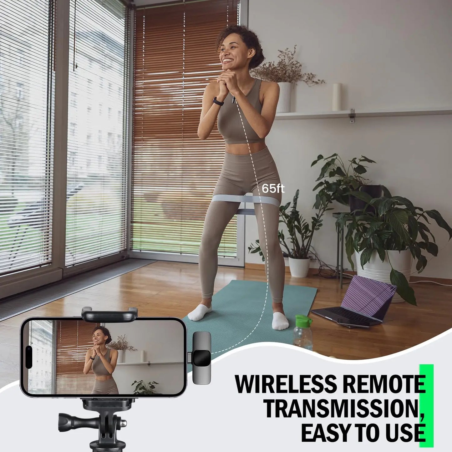 Mini Portable Wireless Lavalier Microphone for Live Broadcast Gaming Audio Video Recording iPhone Android