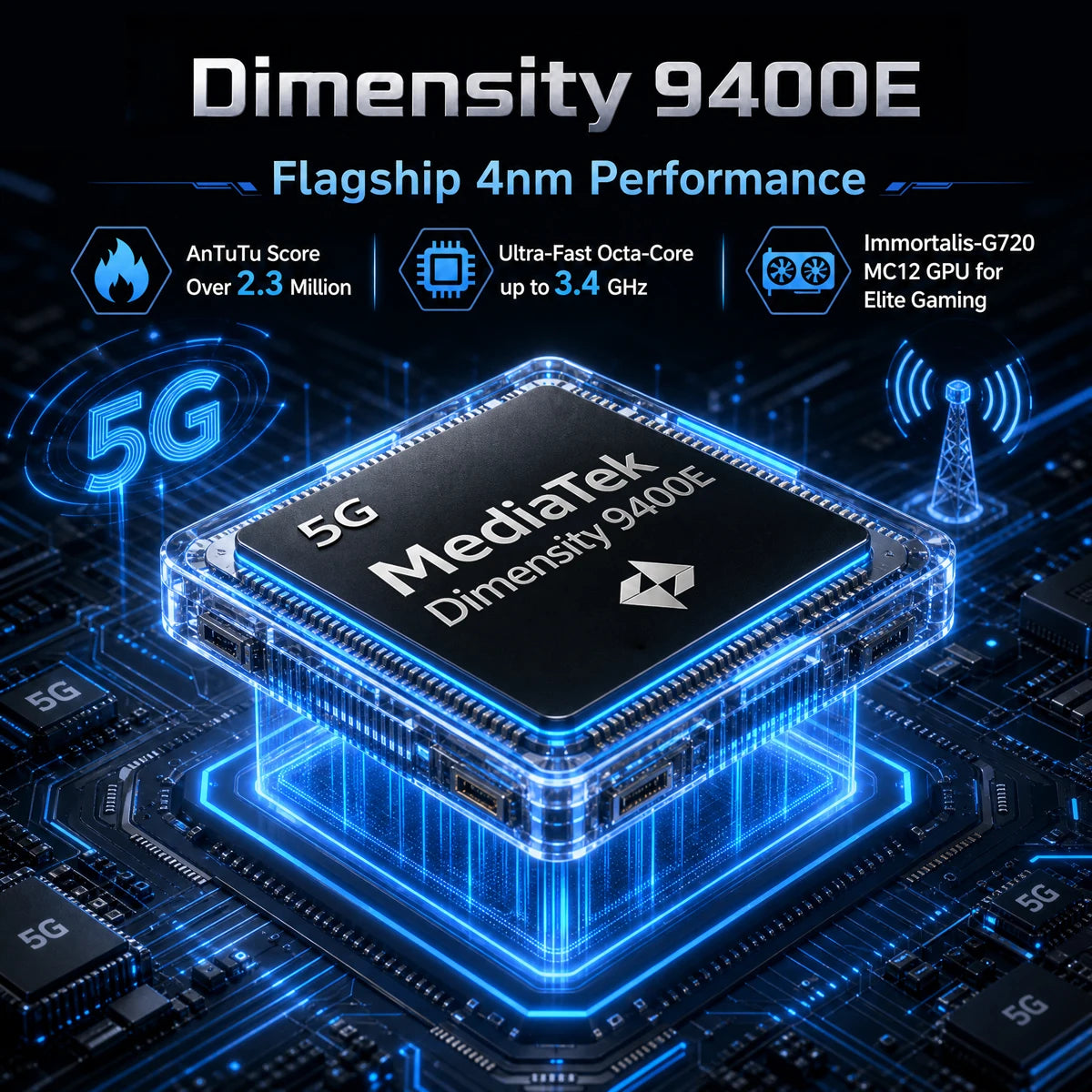 8849 TANK 5 Unihertz 2K Projector Rugged Smartphone eSIM AI Dimensity 9400e 3K AMOLED 17600mAh 220Lumens 18GB+512GB WiFi 7 NFC