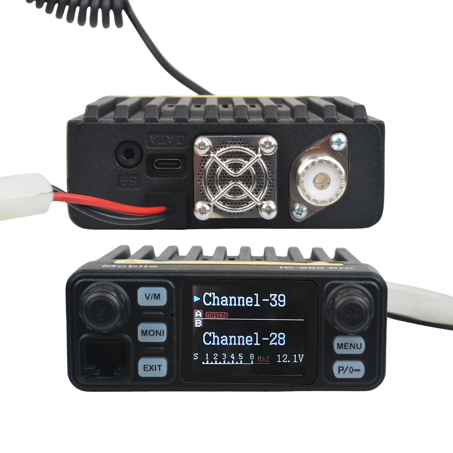 Mobile Radio HIROYASU IC-980Pro Transceiver UHF VHF Dual Band Dual Watch 25W 200Ch Background Noise Reduction Vox FM Walky Talky