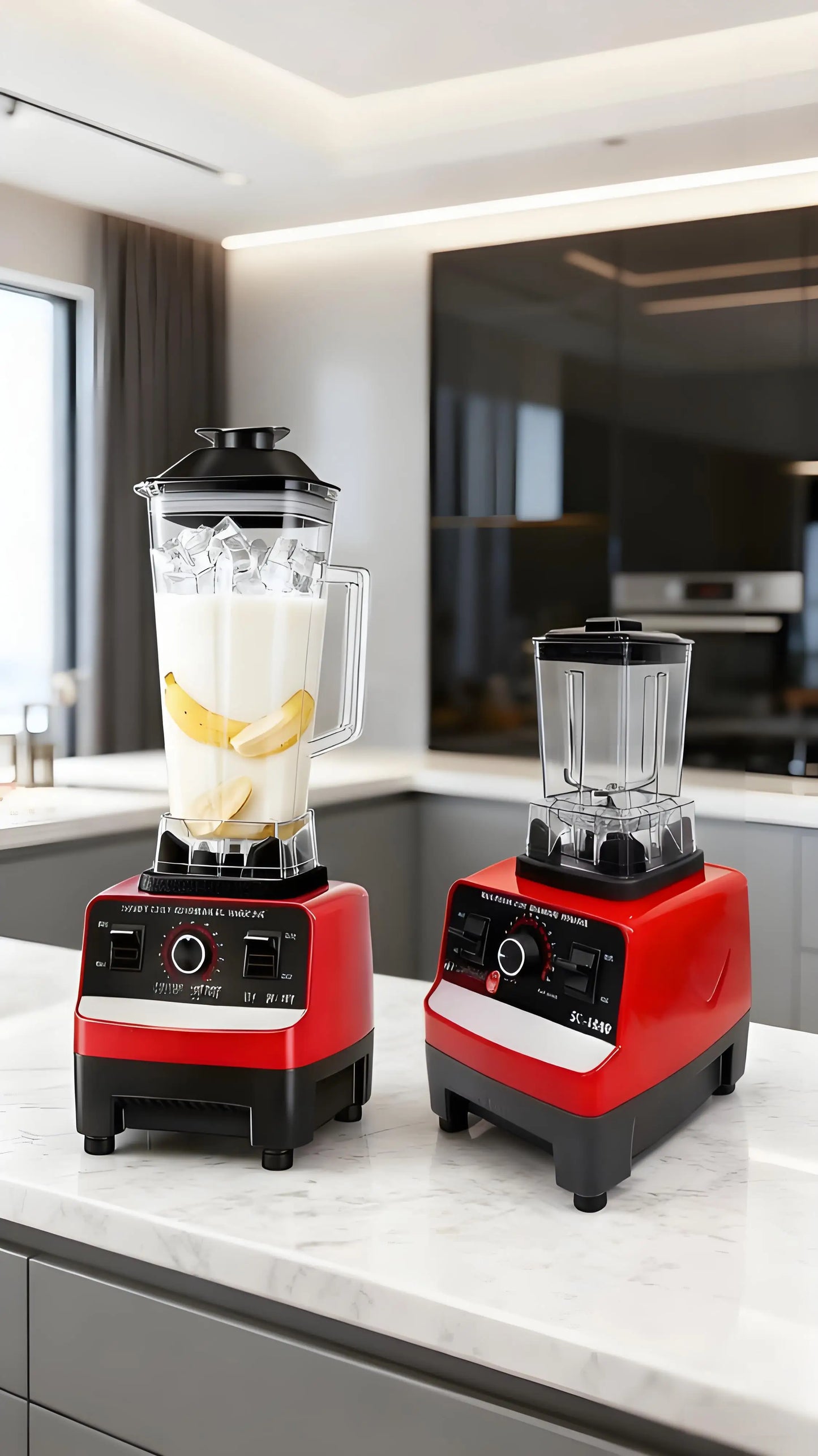 2-in-1 Professional Blender & Mixer - 2L High Power Ice Crusher, Smoothie Maker, Soy Milk & Food Processor for Home Kitchen