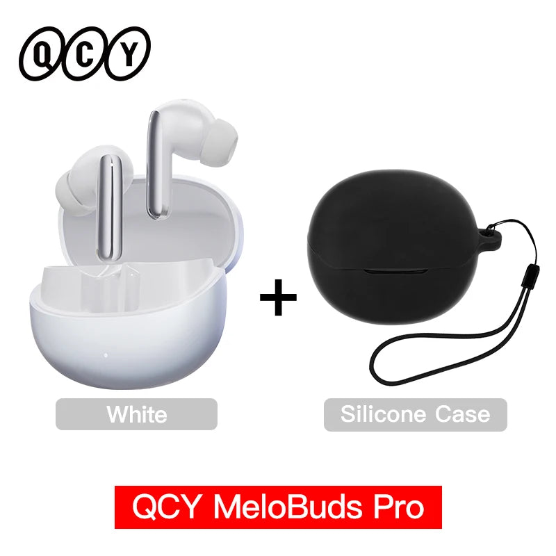QCY MeloBuds Pro ANC Bluetooth 5.3 Earphones Wireless 46dB Hybrid ANC Hi-Res LDAC Earbuds 6 Mic Headphones 34H In-Ear Detection
