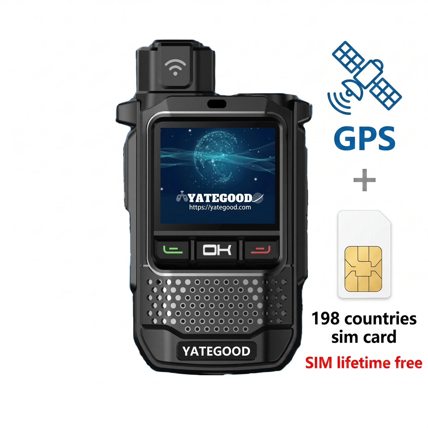 YATEGOOD Global G650 Walkie Talkie GPS 4G 5G 3G Long Standby Portable More than 5000KM Network 4G 5G