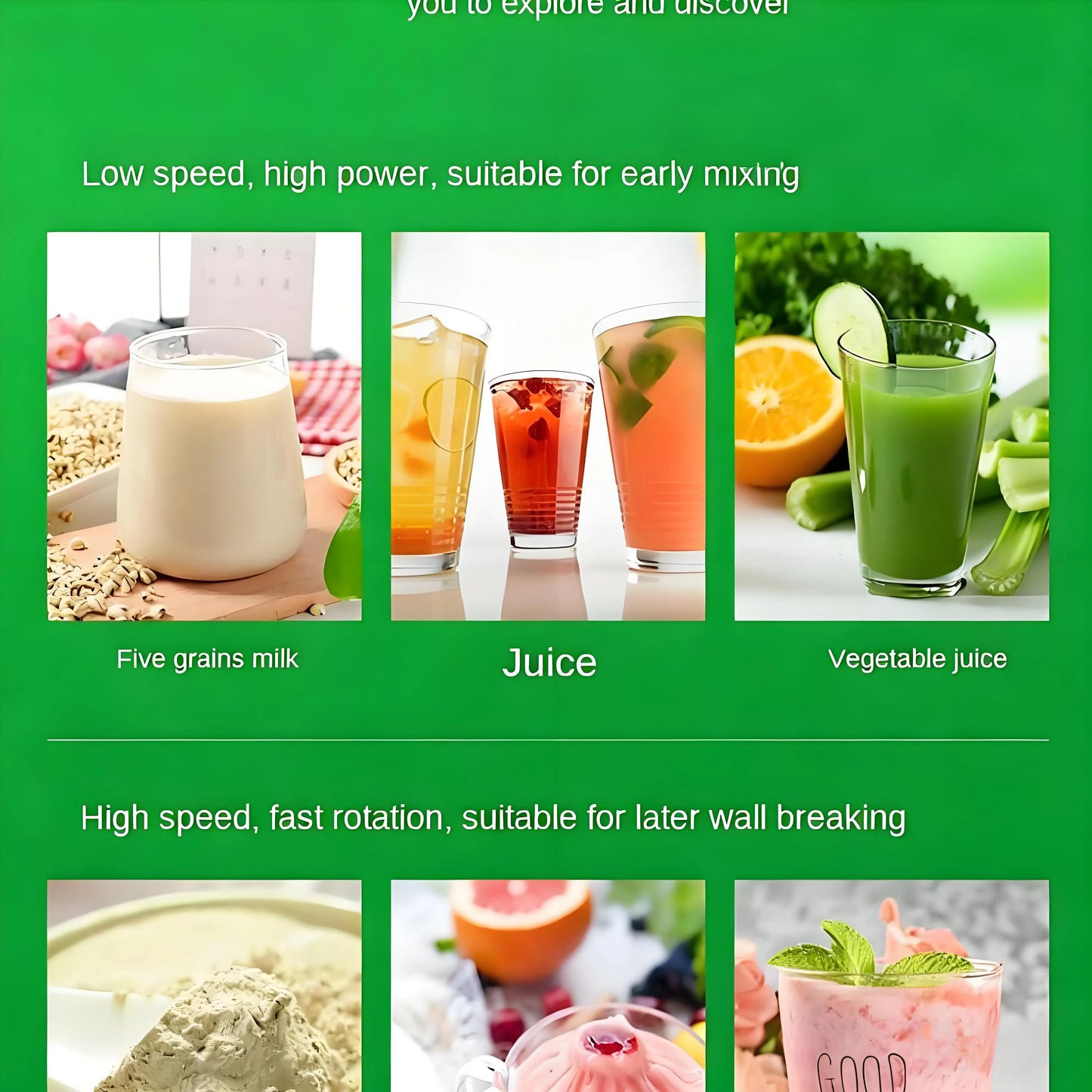 2-in-1 Professional Blender & Mixer - 2L High Power Ice Crusher, Smoothie Maker, Soy Milk & Food Processor for Home Kitchen
